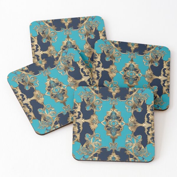 Item preview, Turquoise & Midnight Blue Baroque designed and sold by DesignsByPrnces.