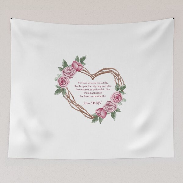 Item preview, John 3:16 Heart designed and sold by LambofLight.