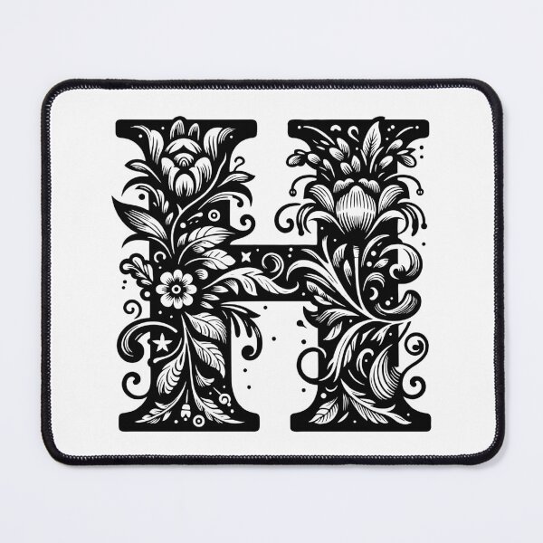 Item preview, Letter H decorative design designed and sold by stickysterscom.