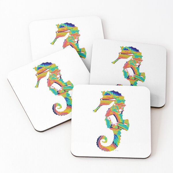 Item preview, Modern Colorful Seahorse Art designed and sold by Sharon Cummings Art.