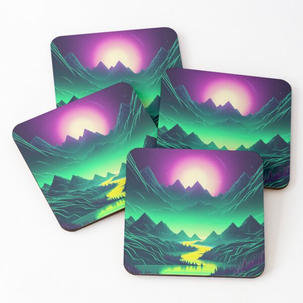 Item preview, Luminous Cybernetic Cascade: Synthwave Abstract Odyssey designed and sold by Mullet Monkey.