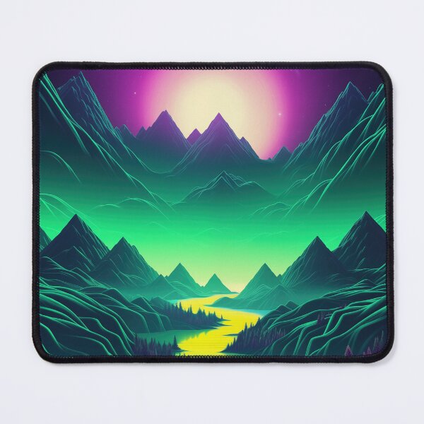 Item preview, Luminous Cybernetic Cascade: Synthwave Abstract Odyssey designed and sold by Mullet Monkey.