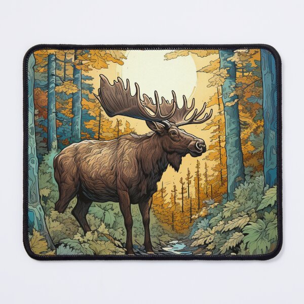 Item preview, Hokusai Moose in the forest 1 designed and sold by AstroRisq.