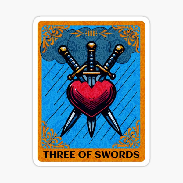 Artikel-Vorschau von Die Tarotkarte, Drei der Schwerter, designt und verkauft von Mayoney.