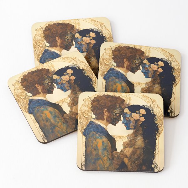 Item preview, Masked lovers in Venice. designed and sold by Natalia-Vlad.