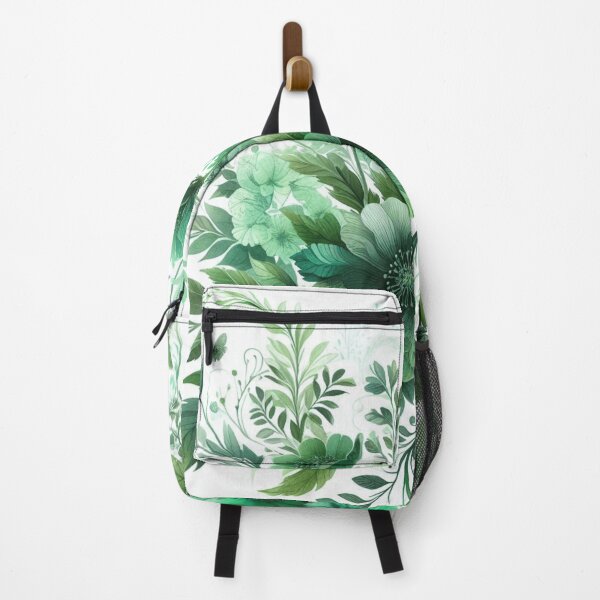 Item preview, green floral patterns, watercolor designed and sold by asbno19.