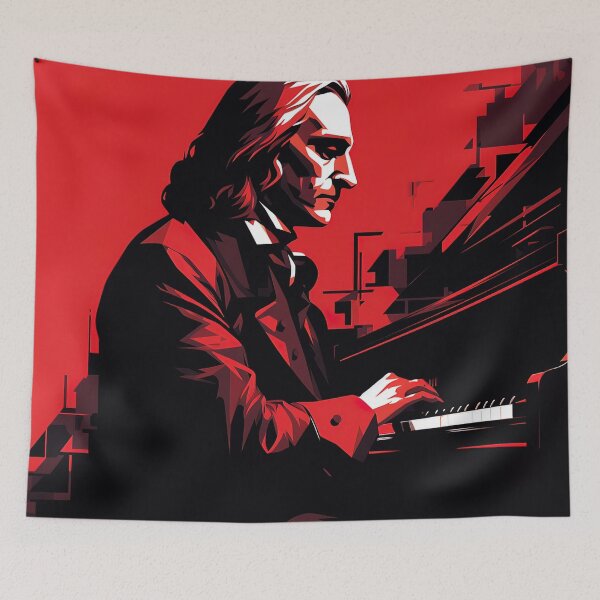 Item preview, Franz Liszt | Red minimalism designed and sold by ComicsFactory.