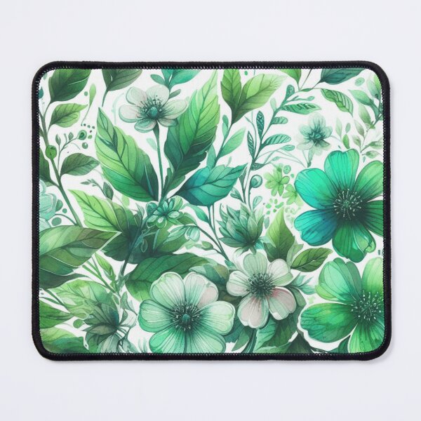 Item preview,  green floral patterns, watercolor designed and sold by asbno19.
