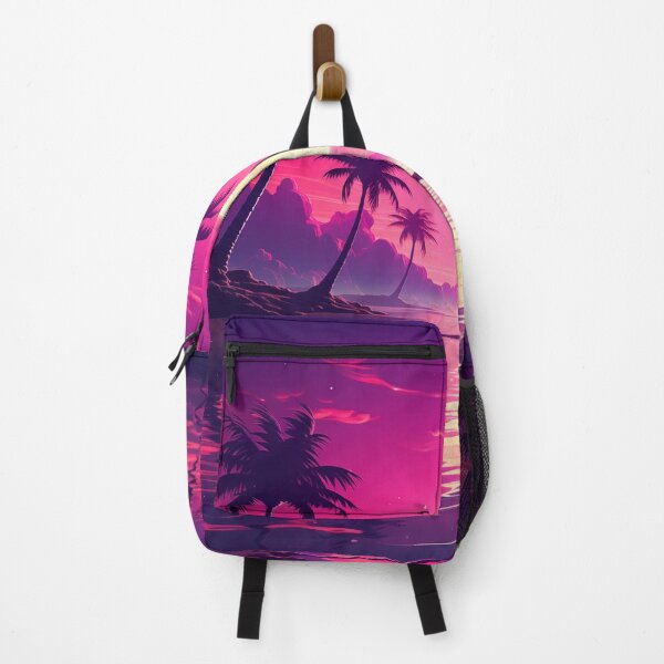 Item preview, Luminous Tropics Unveiled: A Synthwave Dreamscape of Neon Horizons designed and sold by Mullet Monkey.