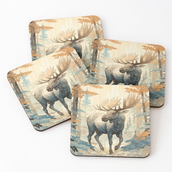 Item preview, Hokusai Moose in the forest 2 designed and sold by AstroRisq.