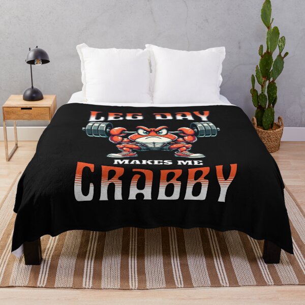 Item preview, Funny Weight Lifting Humor; Leg Day Makes Me Crabby designed and sold by EstelleStar.