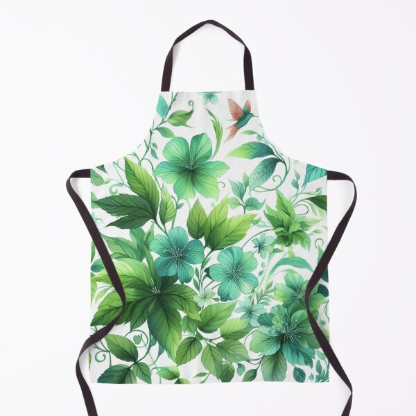 Item preview, green floral patterns, watercolor designed and sold by asbno19.