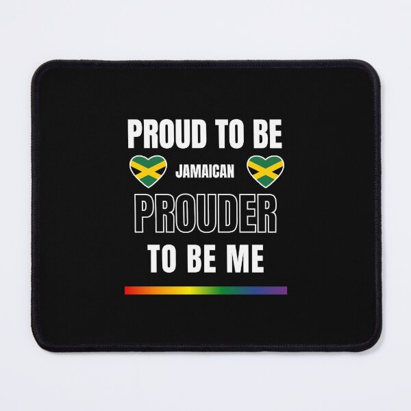 Item preview, LGBTQ Proud To Be Jamaican, Prouder To Be Me T-Shirt, Jamaican T-Shirt, Jamaican Flag Tees, Rainbow Stripe T-Shirt, Sport Tees, Pride Tees, Jamaica Flag Heart, designed and sold by PrideBeProud.