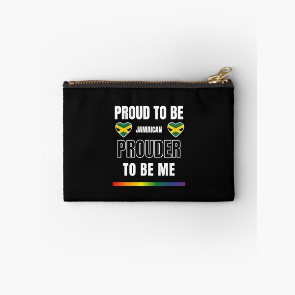 Item preview, LGBTQ Proud To Be Jamaican, Prouder To Be Me T-Shirt, Jamaican T-Shirt, Jamaican Flag Tees, Rainbow Stripe T-Shirt, Sport Tees, Pride Tees, Jamaica Flag Heart, designed and sold by PrideBeProud.