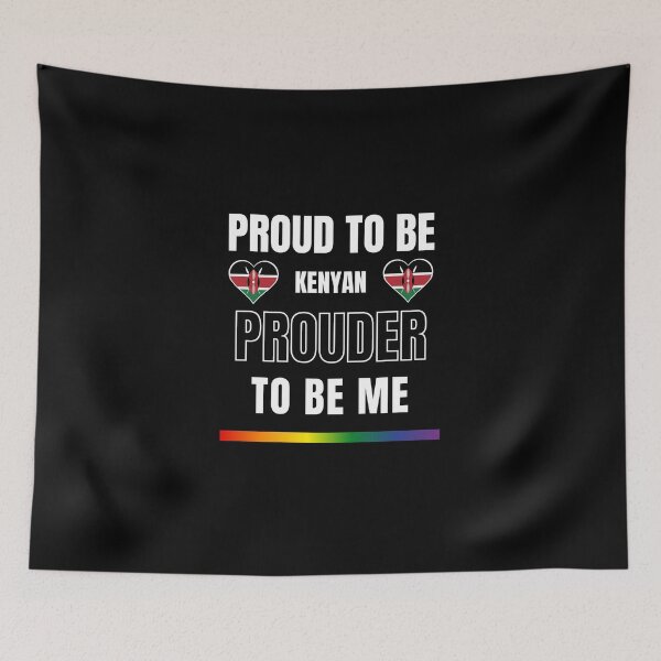 Item preview, LGBTQ Proud To Be Kenyan, Prouder To Be Me T-Shirt, Kenyan T-Shirt, Kenyan Flag Tees, Rainbow Stripe T-Shirt, Sport Tees, Pride Tees, Kenya Flag Heart, designed and sold by PrideBeProud.