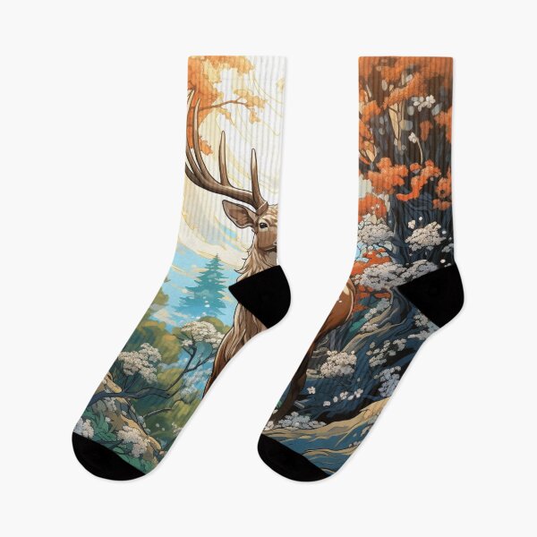 Item preview, Hokusai Stag in the forest 2 designed and sold by AstroRisq.