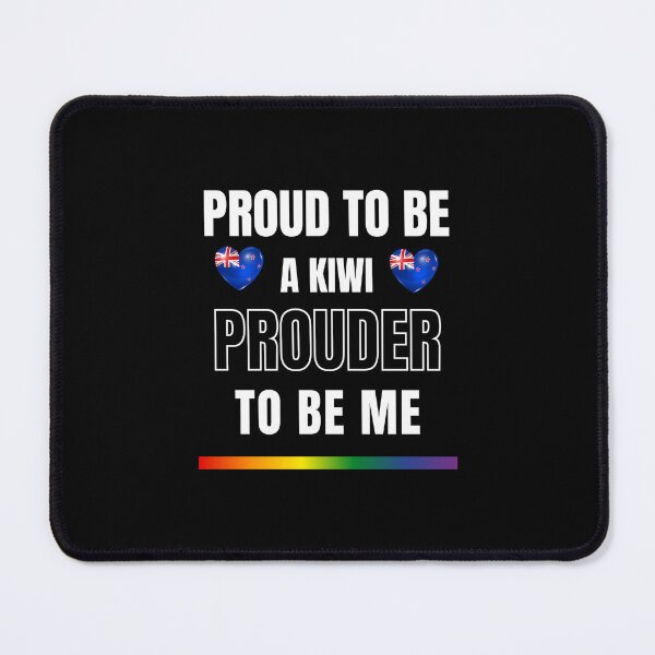 Item preview, LGBTQ Proud To Be A Kiwi, Prouder To Be Me T-Shirt, A Kiwi T-Shirt, A Kiwi Flag Tees, Rainbow Stripe T-Shirt, Sport Tees, Pride Tees, New Zealand Flag Heart, designed and sold by PrideBeProud.
