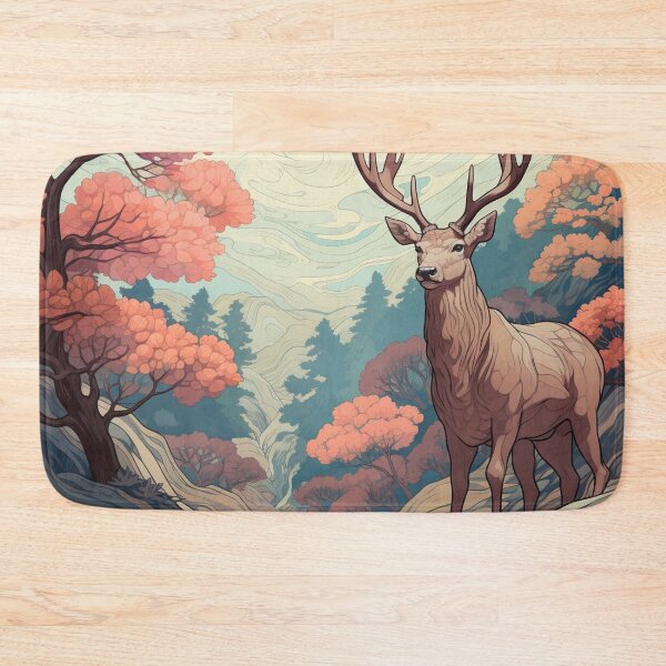 Item preview, Hokusai Stag in the forest 4 designed and sold by AstroRisq.