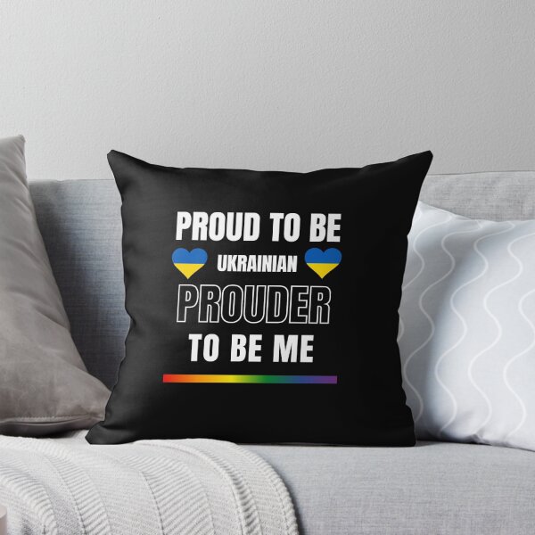 Item preview, LGBTQ Proud To Be Ukrainian, Prouder To Be Me T-Shirt, Ukrainian T-Shirt, Ukrainian Flag Tees, Rainbow Stripe T-Shirt, Sport Tees, Pride Tees, Ukraine Flag Heart, designed and sold by PrideBeProud.