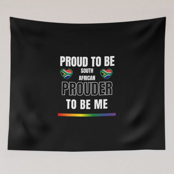 Item preview, LGBTQ Proud To Be South African, Prouder To Be Me T-Shirt, South African T-Shirt, South African Flag Tees, Rainbow Stripe T-Shirt, Sport Tees, Pride Tees, South Africa Flag Heart, designed and sold by PrideBeProud.