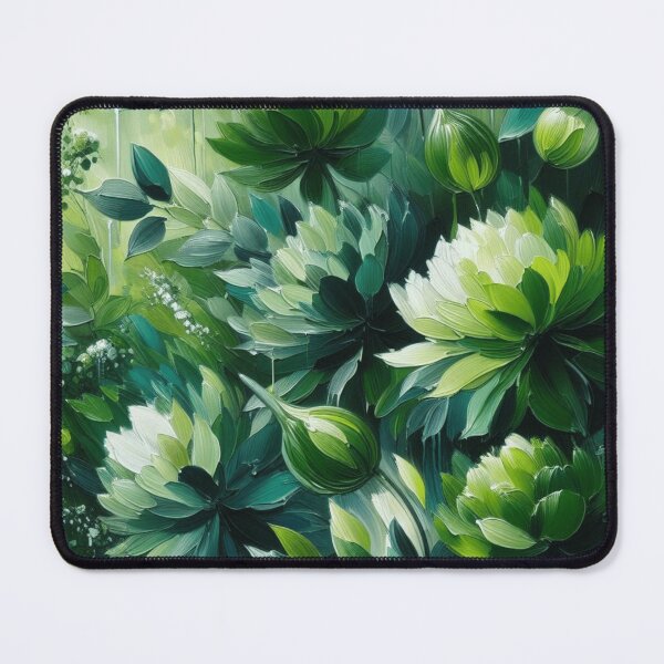 Item preview, green floral patterns, watercolor designed and sold by asbno19.