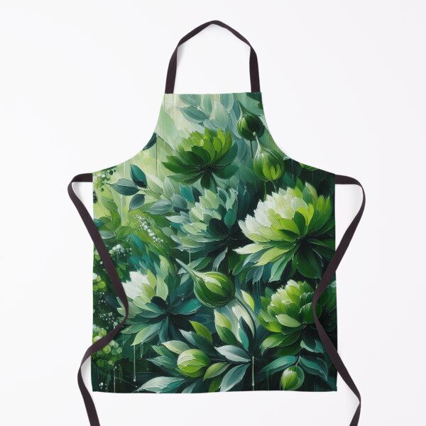 Item preview, green floral patterns, watercolor designed and sold by asbno19.