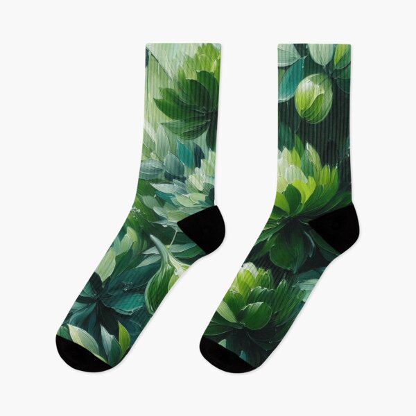 Item preview, green floral patterns, watercolor designed and sold by asbno19.