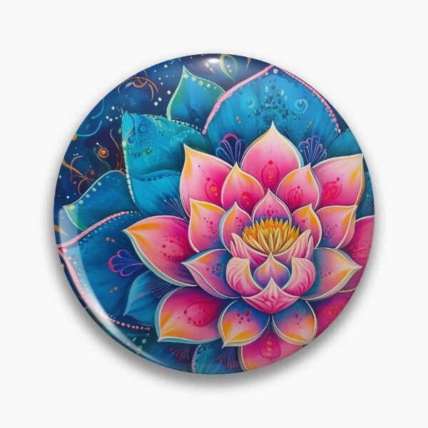 Item preview, Blue and pink Lotus Mandala  designed and sold by TeeARTHY.