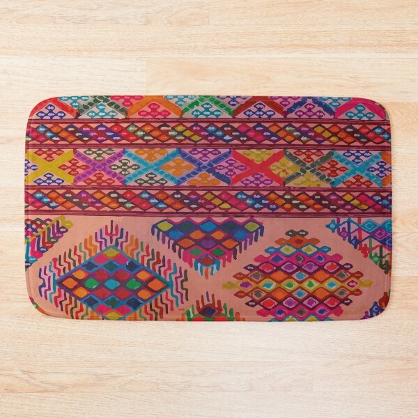 Item preview, Folk art textile multicolor embroidered textile boho chic maximalist decor designed and sold by T-Mex.
