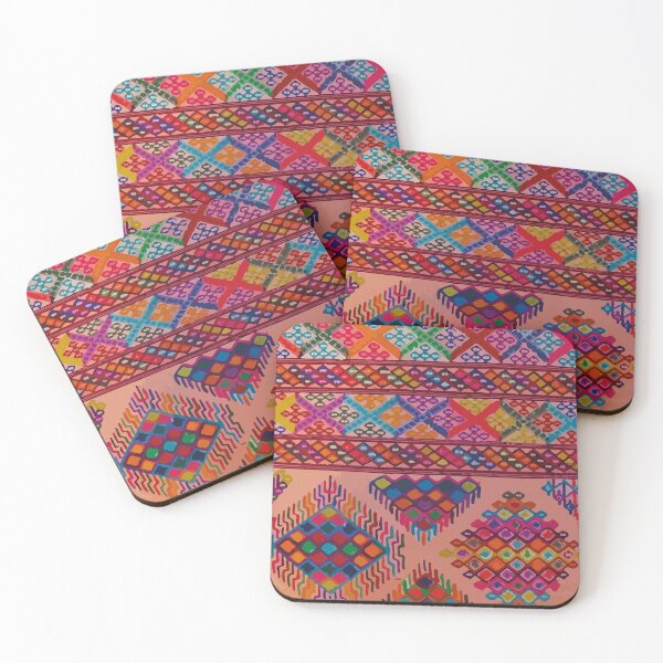 Item preview, Folk art textile multicolor embroidered textile boho chic maximalist decor designed and sold by T-Mex.