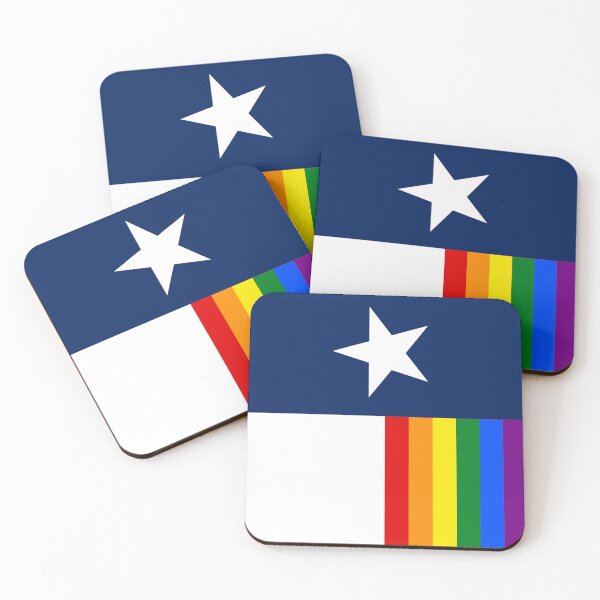 Artikelvorschau, Vertikale LGBTQ-Rainbow-Pride-Flagge des Staates Texas entworfen und verkauft von WokeBespoke.