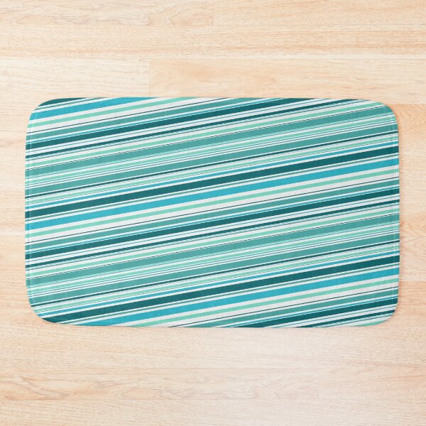 Item preview, Teal Green & Blue Diagonal Stripes Forever Seamless Pattern designed and sold by Alchemy-A-La-G.