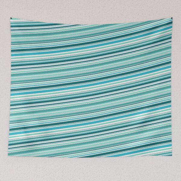 Item preview, Teal Green & Blue Diagonal Stripes Forever Seamless Pattern designed and sold by Alchemy-A-La-G.