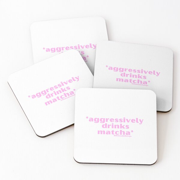 Item preview, Aggressively drinks matcha. v1, pink | by @lilsboobthangs designed and sold by lilsboobthangs.