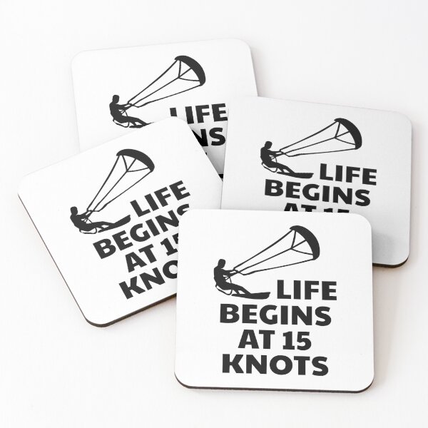 Item preview, Kiteboarding, Kitesurfing Design - Life Begins at 15 Knots designed and sold by EstelleStar.