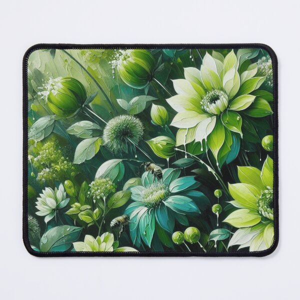 Item preview, green floral patterns, watercolor designed and sold by asbno19.