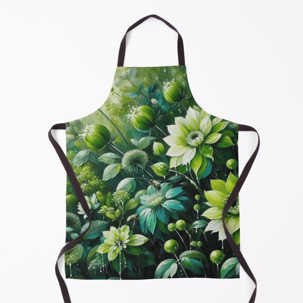 Item preview, green floral patterns, watercolor designed and sold by asbno19.