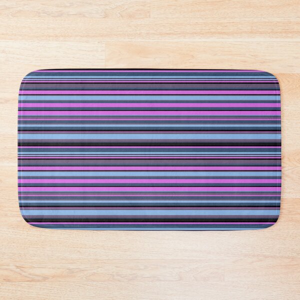 Item preview, Blue & Purple Horizontal Stripes Forever Seamless Black Pattern designed and sold by Alchemy-A-La-G.