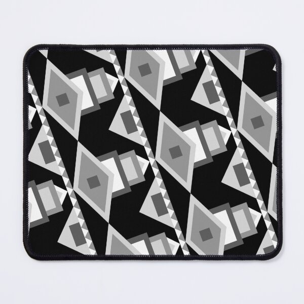 Item preview, Grey and Black Moroccan Geometric Symbol Forever Seamless Pattern designed and sold by Alchemy-A-La-G.