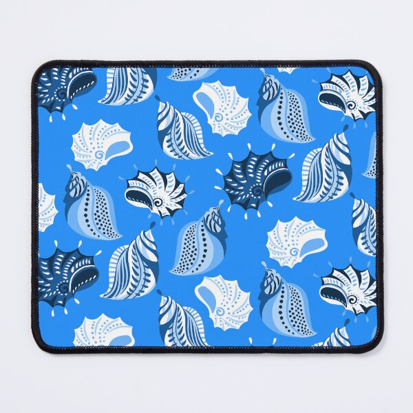 Item preview, blue sea shells beach ocean designed and sold by Gossip Rag.