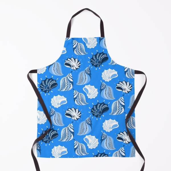 Item preview, blue sea shells beach ocean designed and sold by Gossip Rag.