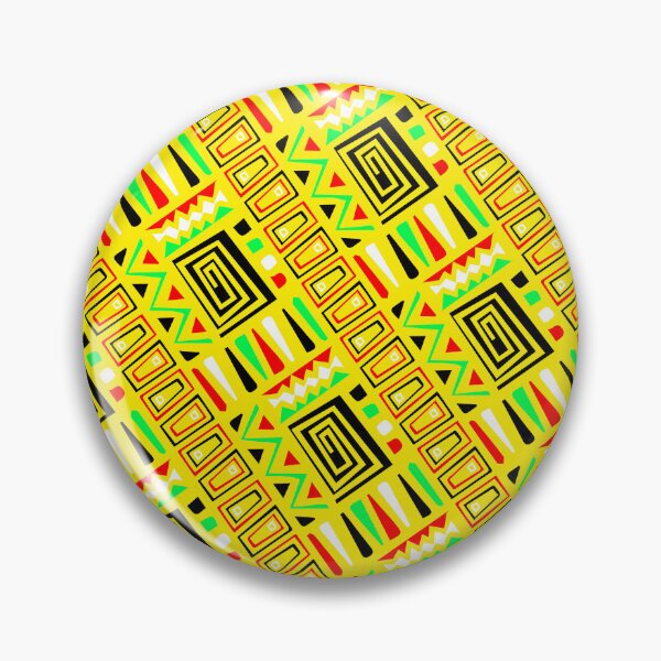 Item preview, Rasta Inspired Tribal Symbol Yellow Forever Seamless Pattern designed and sold by Alchemy-A-La-G.
