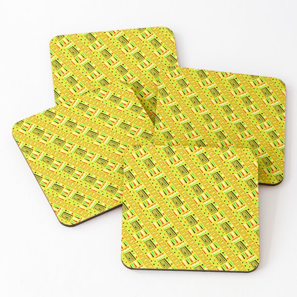 Item preview, Rasta Inspired Tribal Symbol Yellow Forever Seamless Pattern designed and sold by Alchemy-A-La-G.