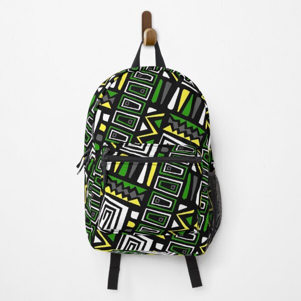 Item preview, Jamaican Inspired Tribal Symbol Green Forever Seamless Pattern designed and sold by Alchemy-A-La-G.