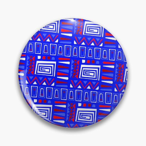 Item preview, Flag Inspired Tribal Symbol Blue Forever Seamless Pattern designed and sold by Alchemy-A-La-G.