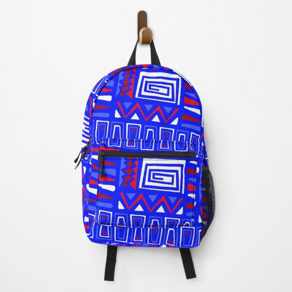 Item preview, Flag Inspired Tribal Symbol Blue Forever Seamless Pattern designed and sold by Alchemy-A-La-G.