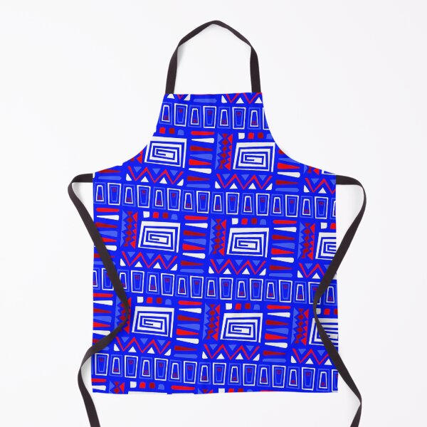 Item preview, Flag Inspired Tribal Symbol Blue Forever Seamless Pattern designed and sold by Alchemy-A-La-G.