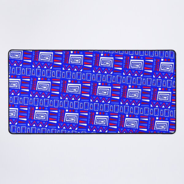 Item preview, Flag Inspired Tribal Symbol Blue Forever Seamless Pattern designed and sold by Alchemy-A-La-G.