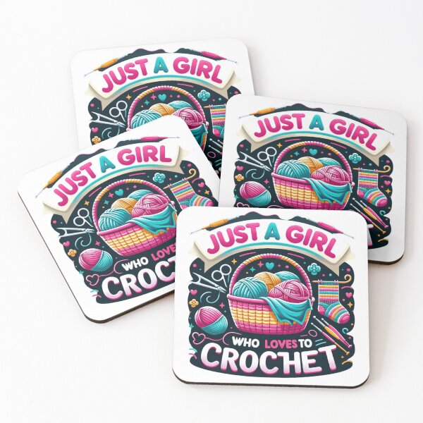 Item preview, Just a Girl Who Loves Crochet, Yarn and Craft Lover designed and sold by edesignprints.