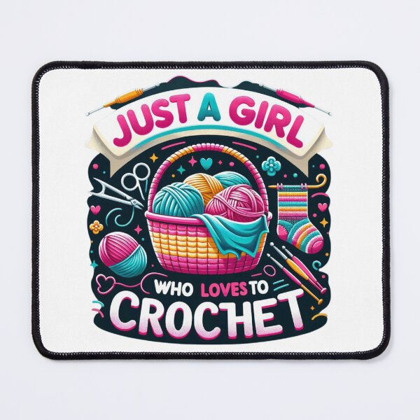 Item preview, Just a Girl Who Loves Crochet, Yarn and Craft Lover designed and sold by edesignprints.